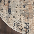 Nourison Concerto 5' x 8' Oval Beige Gray Fabric Modern Area Rug (8' Oval)