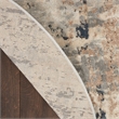 Nourison Concerto 5' x 8' Oval Beige Gray Fabric Modern Area Rug (8' Oval)