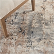 Nourison Concerto 5' x 8' Oval Beige Gray Fabric Modern Area Rug (8' Oval)