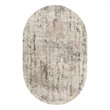 Nourison Concerto 5' x 8' Oval Beige Gray Fabric Modern Area Rug (8' Oval)