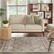 Nourison Concerto 5' x Square Beige Gray Fabric Farmhouse Area Rug (5' Square)