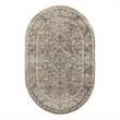 Nourison Concerto 5' x 8' Oval Beige Gray Fabric Farmhouse Area Rug (8' Oval)