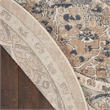 Nourison Concerto 3' x 5' Oval Beige Gray Fabric Farmhouse Area Rug (5' Oval)