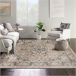 Nourison Concerto 8' x Square Beige Gray Fabric Farmhouse Area Rug (8' Square)