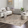 Nourison Concerto 8' x Square Beige Gray Fabric Farmhouse Area Rug (8' Square)