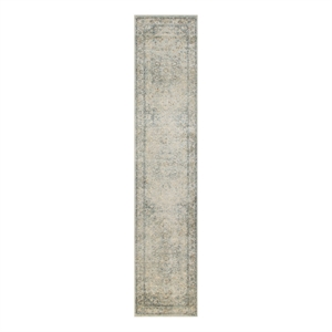 Nourison Home Astra Machine Washable 8' Runner Light Blue   Area Rug