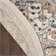 Nourison Concerto 10' x Round Ivory Gray Fabric Farmhouse Area Rug (10' Round)