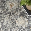 Nourison Oushak Home 6' x 7' Charcoal Vintage Fabric Indoor Rug