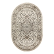 Nourison Concerto 5' x 8' Oval Ivory Gray Fabric Farmhouse Area Rug (8' Oval)