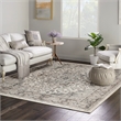 Nourison Concerto 8' x Square Ivory Gray Fabric Farmhouse Area Rug (8' Square)