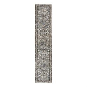 Nourison Concerto 20' Runner Ivory Gray Fabric Farmhouse Area Rug (20' Runner)