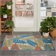Nourison Aloha 3' x 5' Multicolor Fabric Tropical Area Rug (3' x 5')