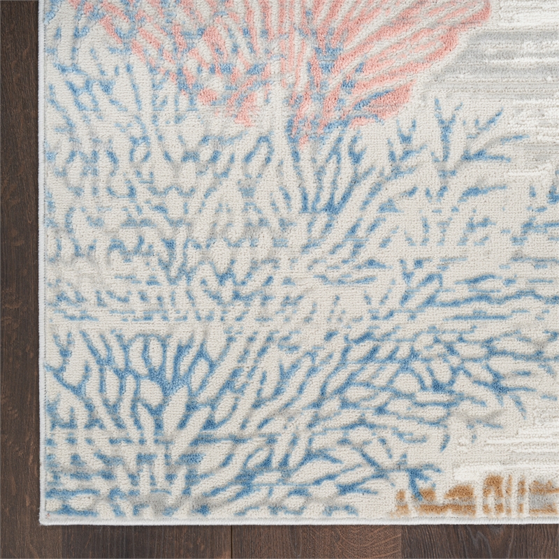 Nourison Pompeii 6' x 9' Multicolor Fabric Nautical & Beach Area Rug