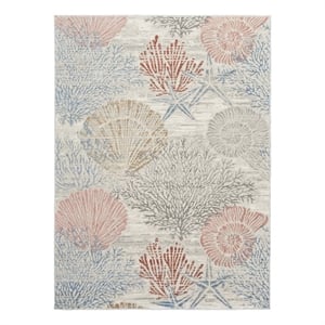 Nourison Pompeii 6' x 9' Multicolor Fabric Nautical & Beach Area Rug