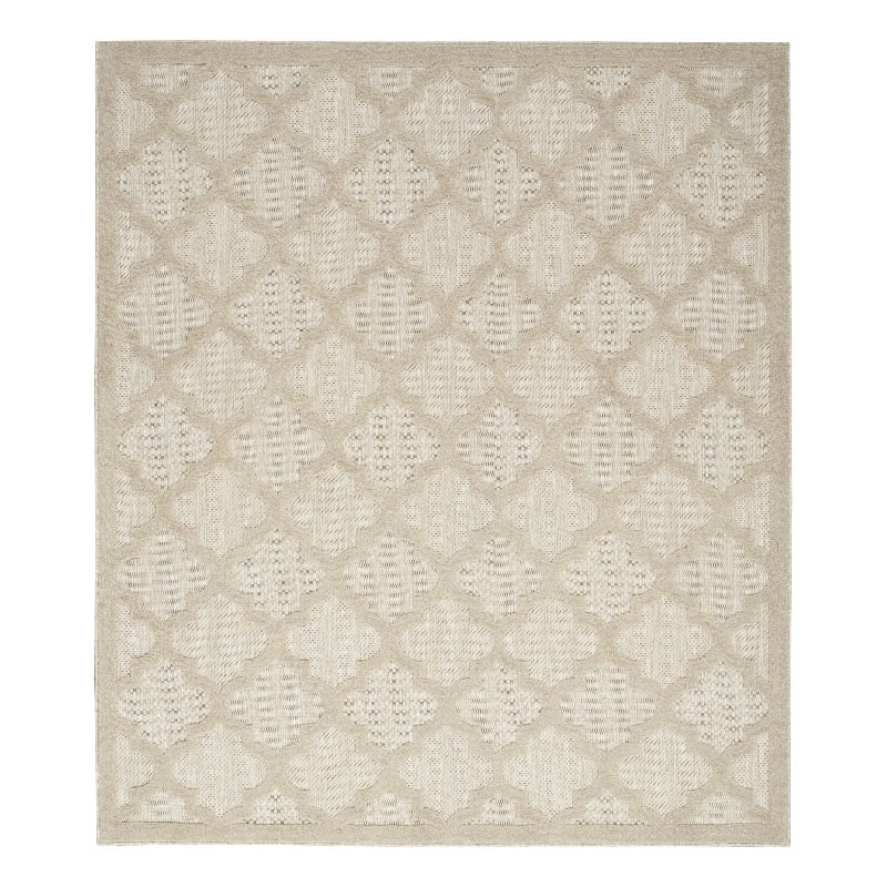 Nourison Easy Care 9' x 12' Cream Fabric Modern Area Rug (9' x 12')