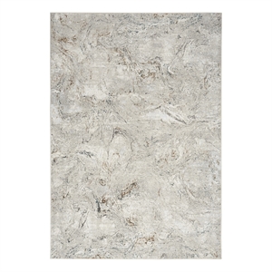 Nourison Glam 47x71&quot Rectangle Fabric Area Rug in Gray Multi-Color