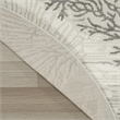 Nourison Pompeii 8' x Round Ivory Gray Blue Fabric Nautical & Beach Area Rug
