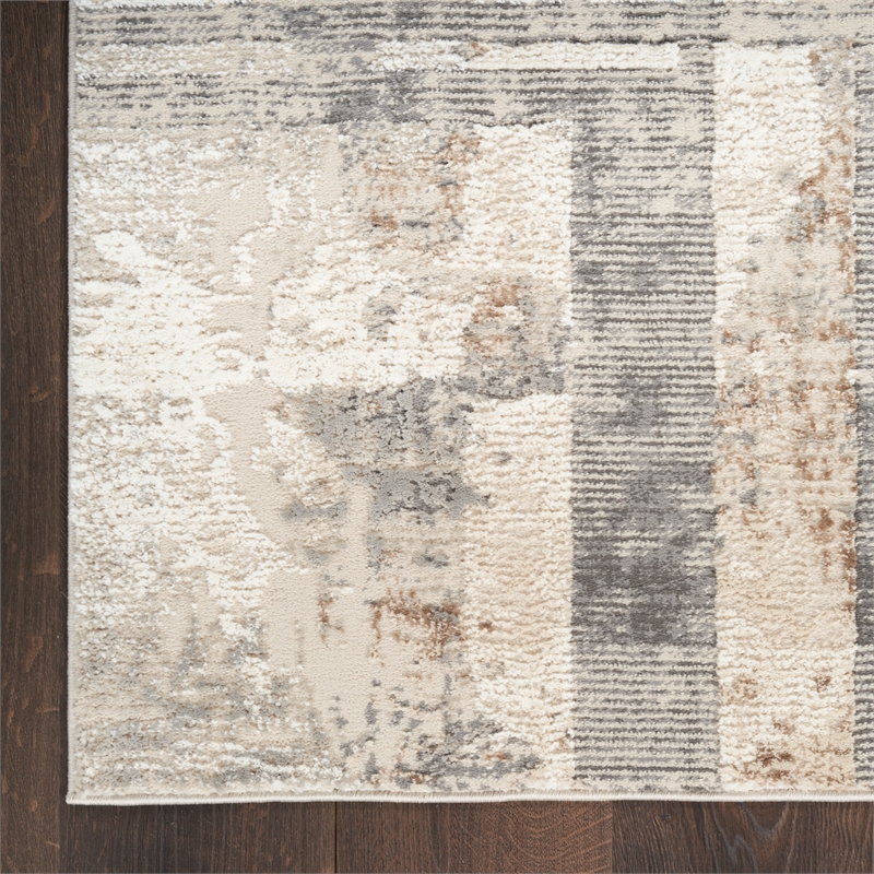 Nourison Home Eco-Friendly 8' x 10' Fabric Ivory Multicolor Area Rug