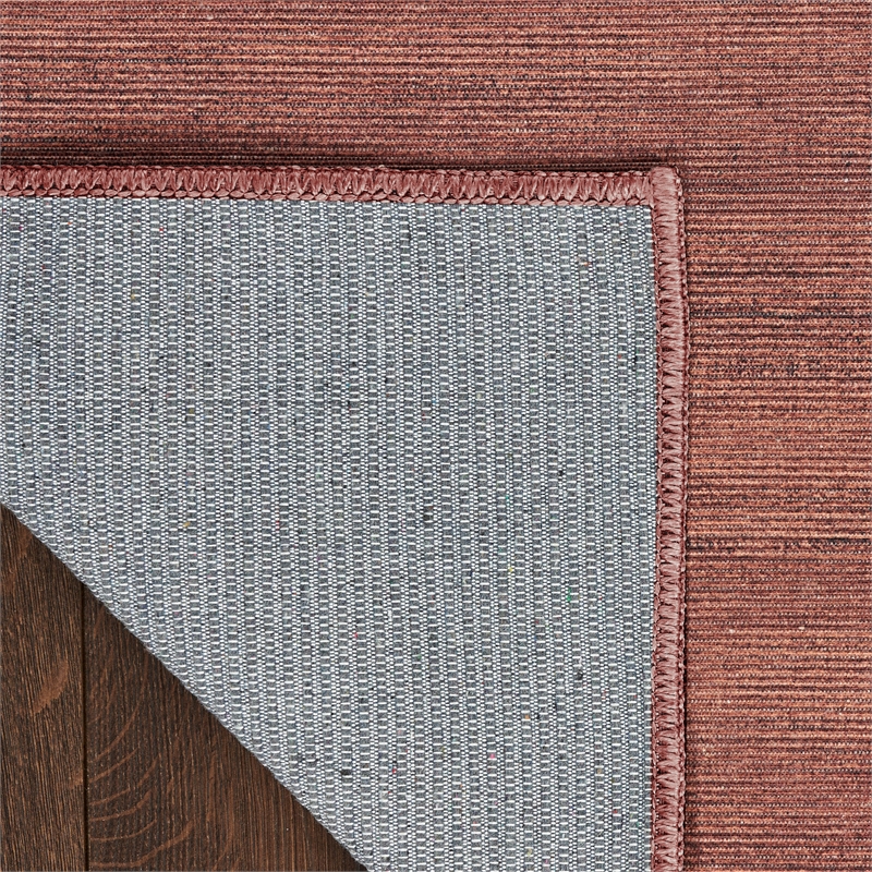 Nourison Home Washable Essentials 4' x 6' Fabric Mocha Area Rug