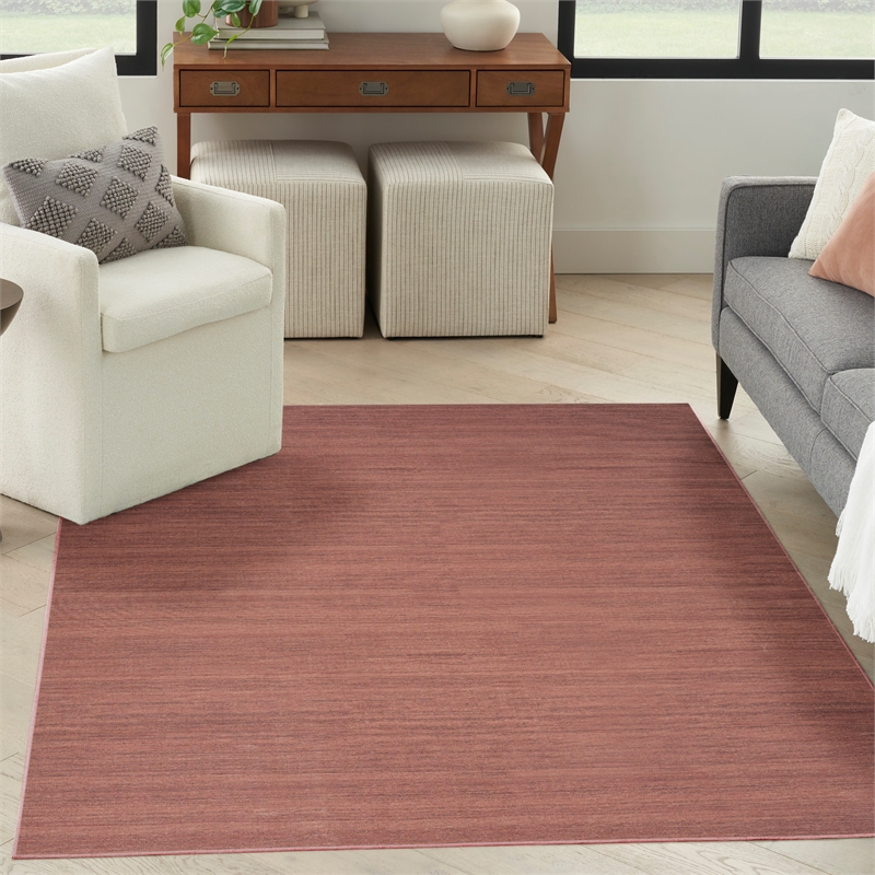 Nourison Home Washable Essentials 4' x 6' Fabric Mocha Area Rug