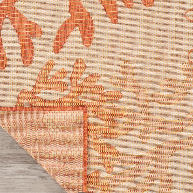 Nourison Home Garden Oasis 6' x 9' Fabric Coral Area Rug