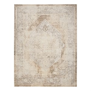 Nourison Home Astra Machine Washable 7' x 9' Fabric Beige Area Rug