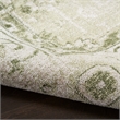 Nourison Home Astra Machine Washable 7' x 9' Fabric Ivory Green Area Rug
