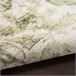 Nourison Home Astra Machine Washable 7' x 9' Fabric Ivory Green Area Rug