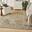 Nourison Home Astra Machine Washable 7' x 9' Fabric Ivory Green Area Rug