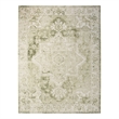Nourison Home Astra Machine Washable 7' x 9' Fabric Ivory Green Area Rug