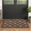 Nourison Easy Care 2' x 4' Brown Fabric Modern Area Rug (2' x 4')