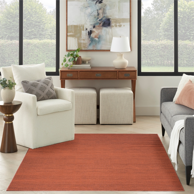 Nourison Home Washable Essentials 4' x 6' Fabric Brick Area Rug