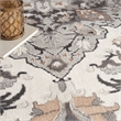 Nourison Home Elation 5' x Round Fabric Ivory Grey Area Rug