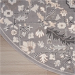Nourison Home Elation 5' x Round Fabric Grey Area Rug