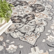Nourison Home Elation 5' x Round Fabric Grey Area Rug