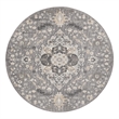 Nourison Home Elation 5' x Round Fabric Grey Area Rug