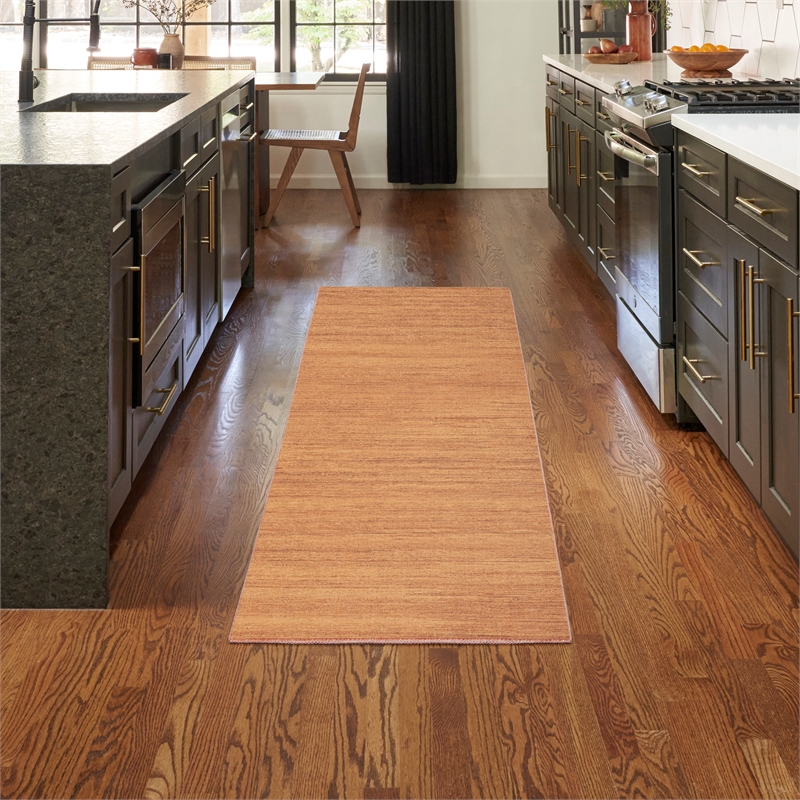 Nourison Home Washable Essentials 6' Runner Fabric Copper Area Rug