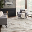 Nourison Home Glam 9' x 12' Fabric Grey Gold Area Rug