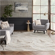 Nourison Home Glam 9' x 12' Fabric Grey Gold Area Rug