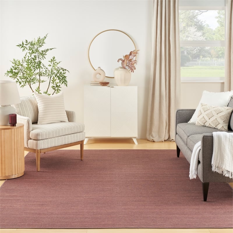 Nourison Home Washable Essentials 6' x 9' Fabric Mocha Area Rug