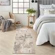 Nourison Home Eco-Friendly 8' Runner Fabric Beige Grey Area Rug