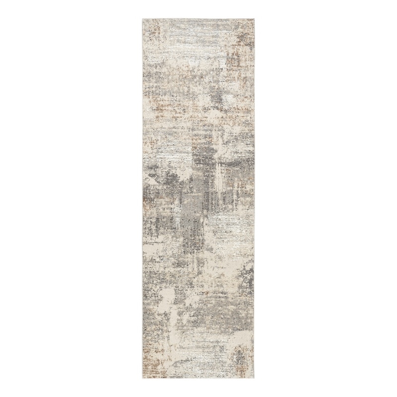 Nourison Home Eco-Friendly 8' Runner Fabric Beige Grey Area Rug