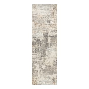 Nourison Home Eco-Friendly 8' Runner Fabric Beige Grey Area Rug