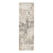 Nourison Home Eco-Friendly 8' Runner Fabric Beige Grey Area Rug