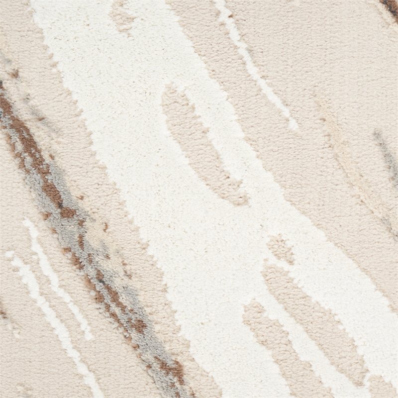 Nourison Home Eco-Friendly 8' Runner Fabric Beige Grey Area Rug