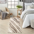 Nourison Home Eco-Friendly 8' Runner Fabric Beige Grey Area Rug