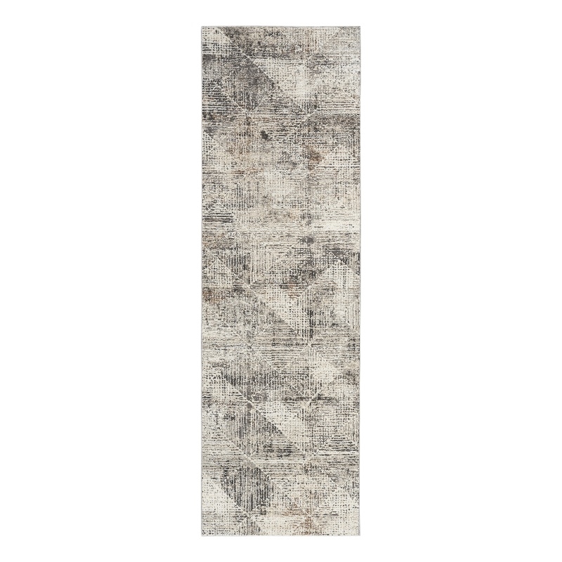 Nourison Home Eco-Friendly 8' Runner Fabric Ivory Multicolor Area Rug