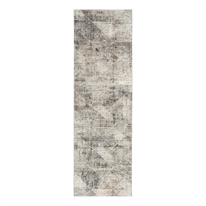 Nourison Home Eco-Friendly 8' Runner Fabric Ivory Multicolor Area Rug