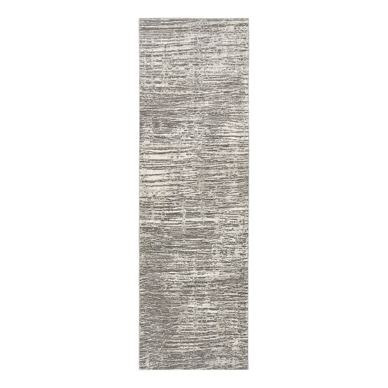 Nourison Home Eco-Friendly 8' Runner Fabric Ivory Grey Area Rug