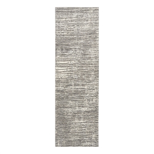 Nourison Home Eco-Friendly 8' Runner Fabric Ivory Grey Area Rug